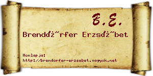 Brendörfer Erzsébet névjegykártya